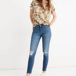 NWT Madewell Midrise skinny 9” rise crop jeans in delmar wash